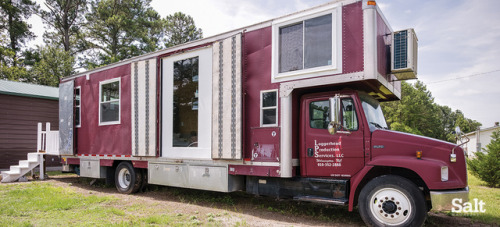 tinyhousecollectiv:Film truck tiny house - for sale in NC!