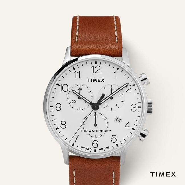 【TIMEX】天美時 復刻系列 經典復古手錶(棕/白TXTW2T28000)