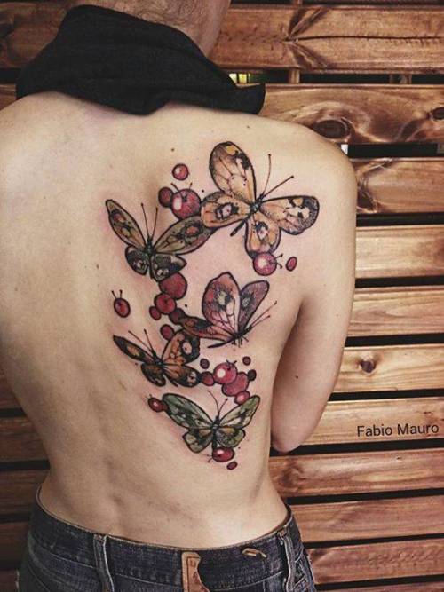 By Fabio Mauro, done at Escarabajo Tattoo & Art, Buenos... sketch work;insect;big;butterfly;animal;back;facebook;twitter;fabio mauro;illustrative