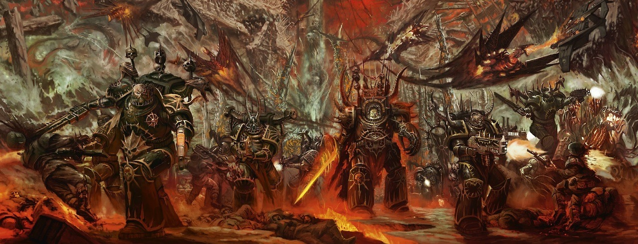 Warhammer 40k artwork — The Black Legion by Kevin Chin