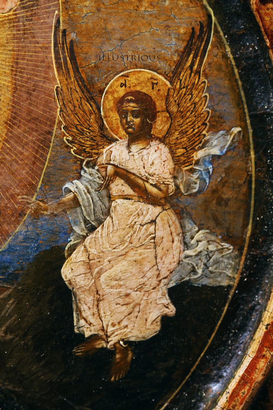 Detail of Angel of God from (18th c.) Russian Icon