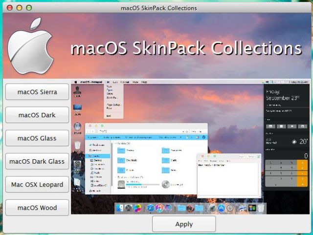 mac os x skin pack for windows 10