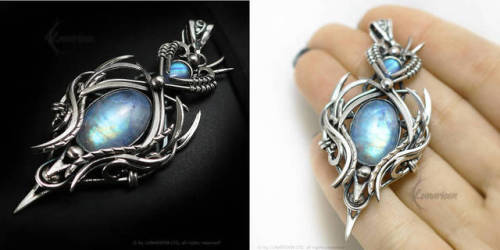 ERANTIEELTH Silver and Moonstone by LUNARIEEN 