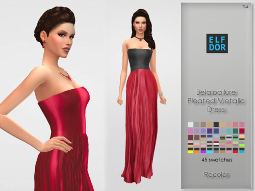 elfdor:Belaloallure Pleated Metalic Dress RCIt’s a...