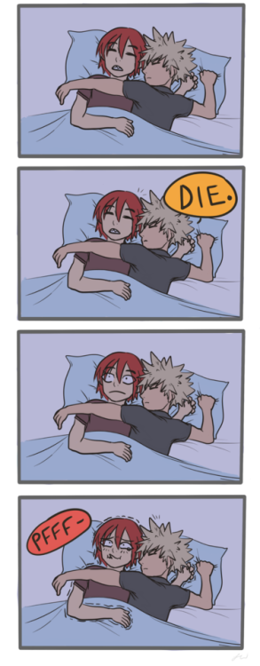 cookie-art:Bakugou does what he does best, even in his...