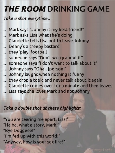 The Room Drinking Game Tumblr