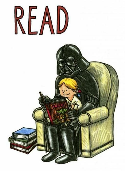 Darth Vader reads to Luke Skywalker