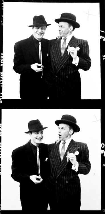 Marlon Brando and Frank Sinatra photographed by Richard Avedon...