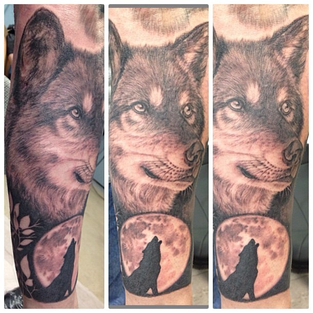 Wolf by Half Pint at Bicycle Tattoo South Bend,... - Bicycle Tattoo