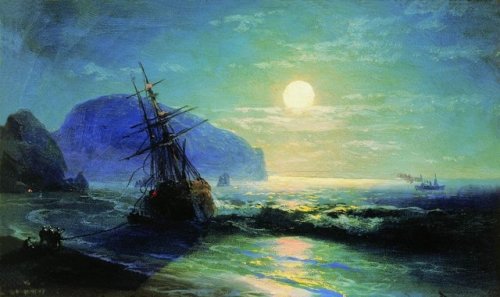 artist-aivazovski:Shipwreck near Gurzuf, Ivan...