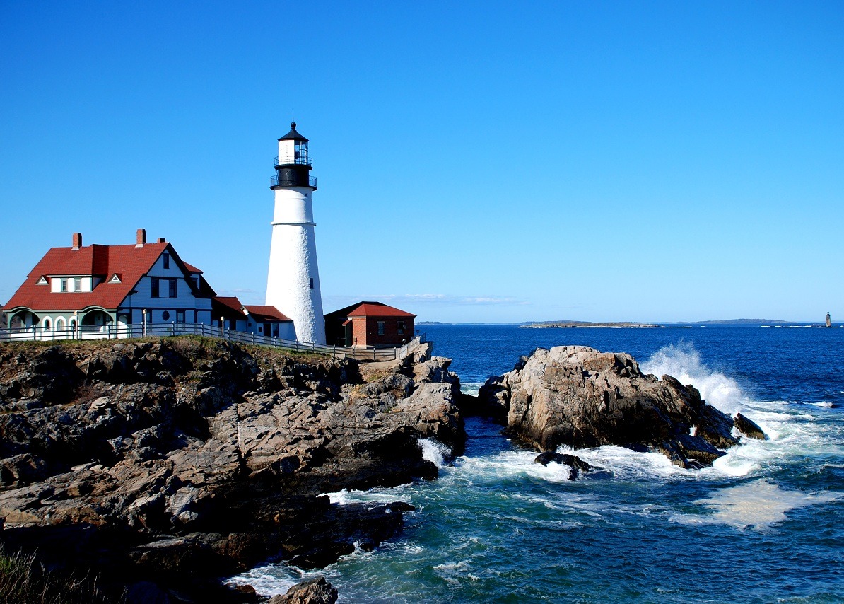 Portland Head Light, in color.