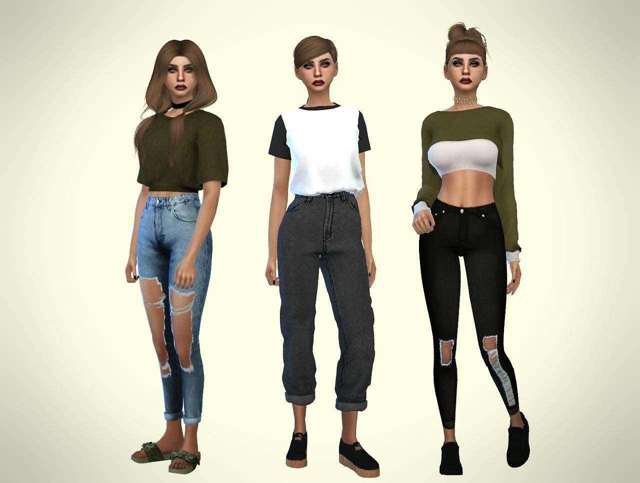 Sims 4 CC — queenrosebud: •Lookbook• Lazy Monday Look one:...