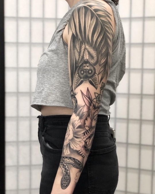 black and grey tattoo on Tumblr