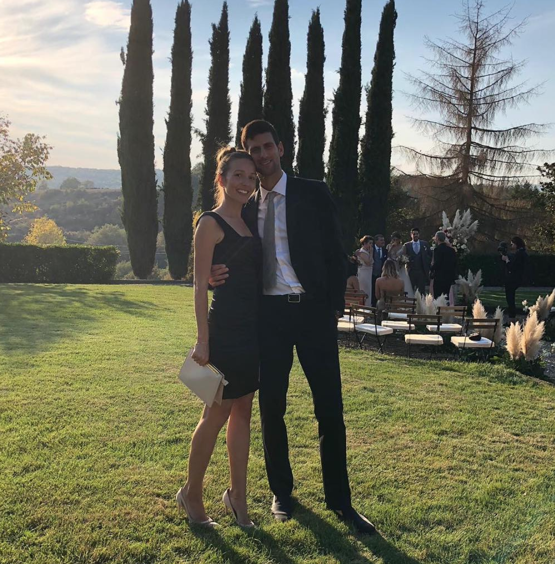 NOVAK DJOKOVIC — Novak and Jelena at a wedding in Italy ...