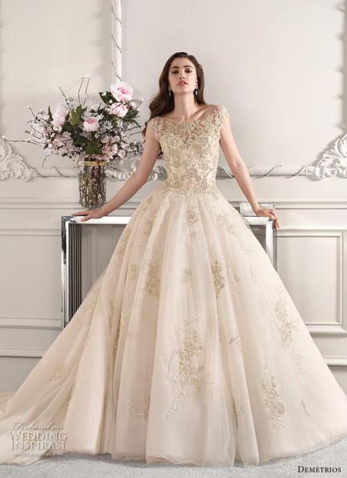 (via Demetrios 2019 Wedding Dresses — “Starlight” Bridal...