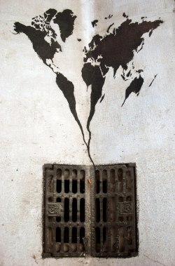Draining by Pejac (via Pejac: marzo 2011)