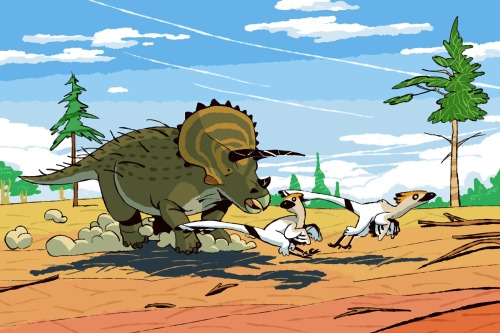 u-sik-blog:Triceratops & troodons