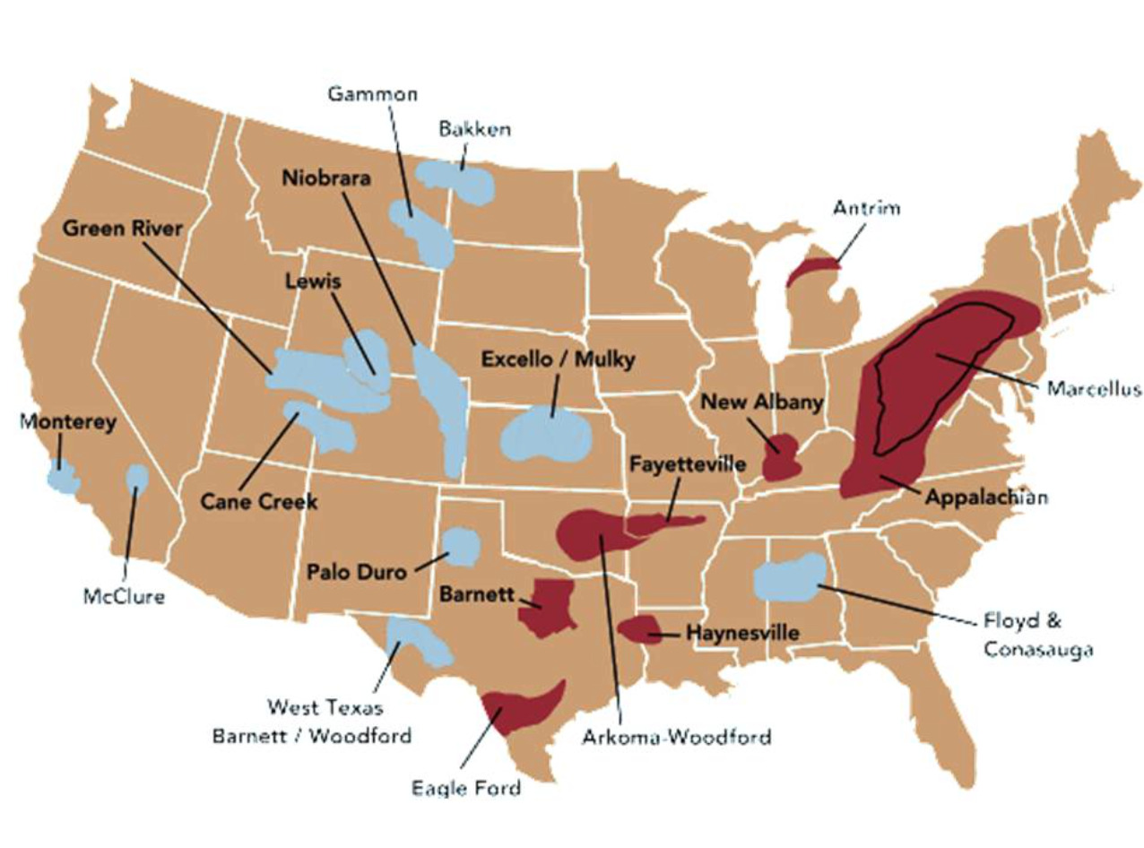 BlairBax Energy LLC — US Shale Map