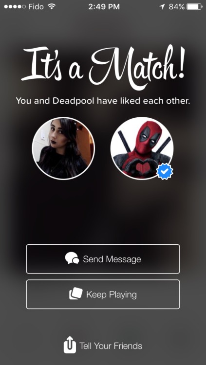 kylosanakins:deadpool has a fucking tinderhonestly whoever is...