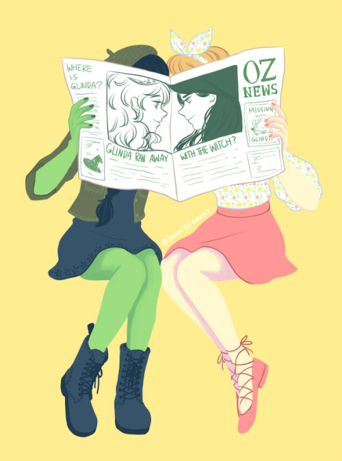 shinisfanart:miss these two sweethearts <3 Wicked modern AU