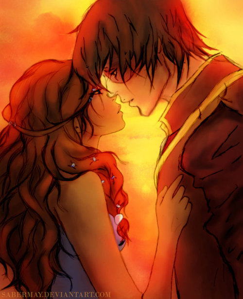 saberamay:First Kiss - Zutara by SaberMay I’ve been waiting...