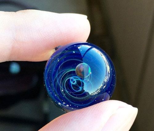 awesome-picz:Space Glass: Planets And Galaxies Trapped In Tiny...