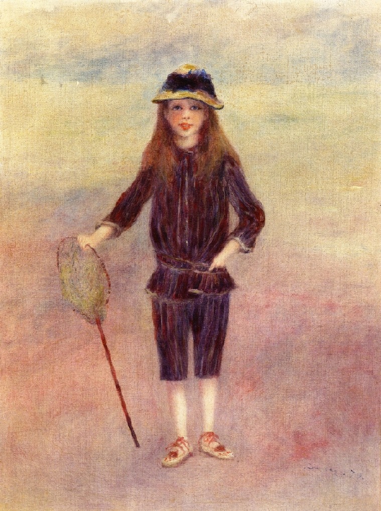 artist-renoir:
â€œ The Little Fishergirl, 1879, Pierre-Auguste Renoir
Medium: oil,canvas â€