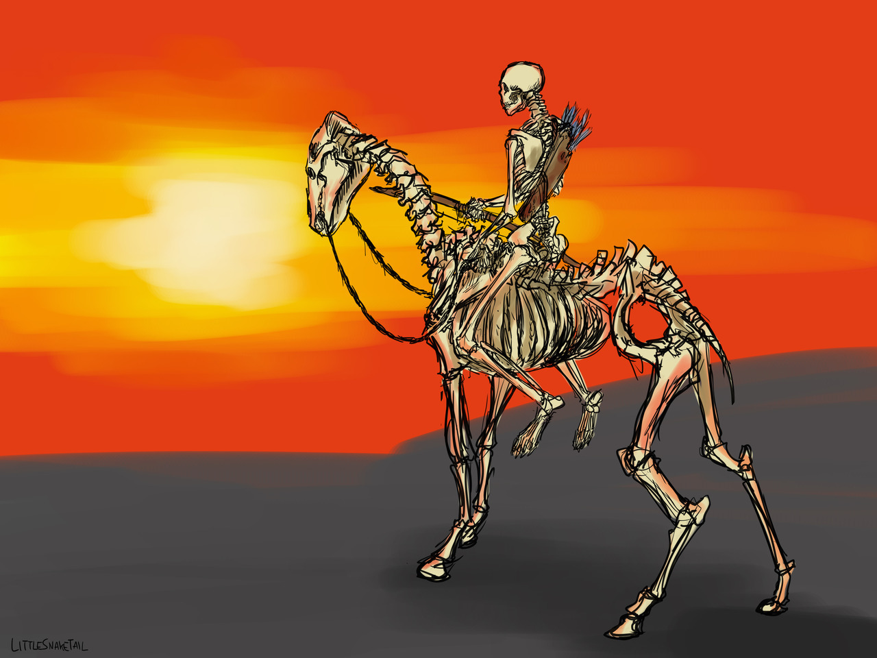 Скелеты на конях скелетах арт