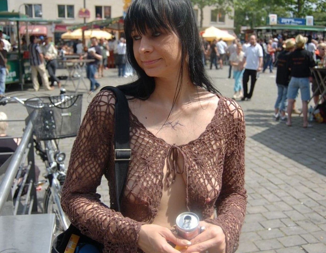 Mature Open Blouse