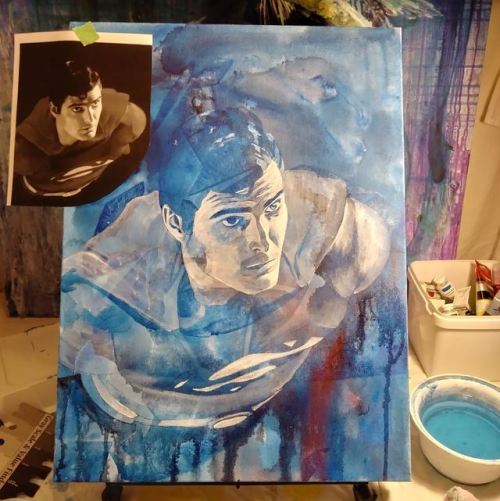 elisafriesen:#DrawDaily #990: Superman, work in progress....