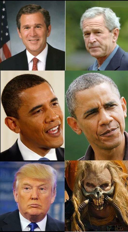 Presidentes antes y después de pasar por la Casa Blanca.