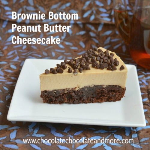 foodffs:Brownie Bottom Peanut Butter CheesecakeReally nice...