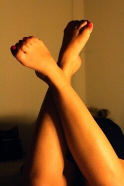 @Hosiery and feet. No Tats Or Piercings. Few Shoes.