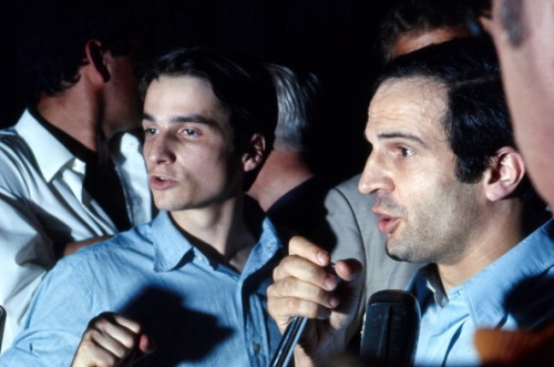 shihlun:Jean-Luc Godard, Jean-Pierre Leaud, and Francois...