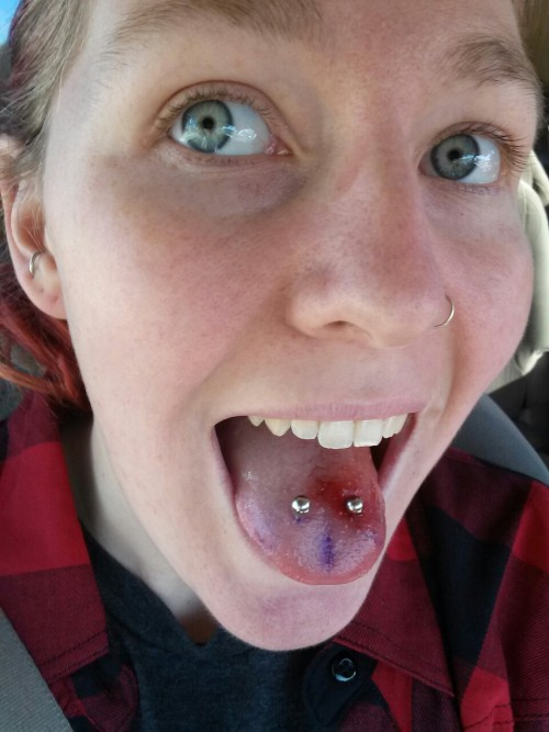 tongue piercings on Tumblr