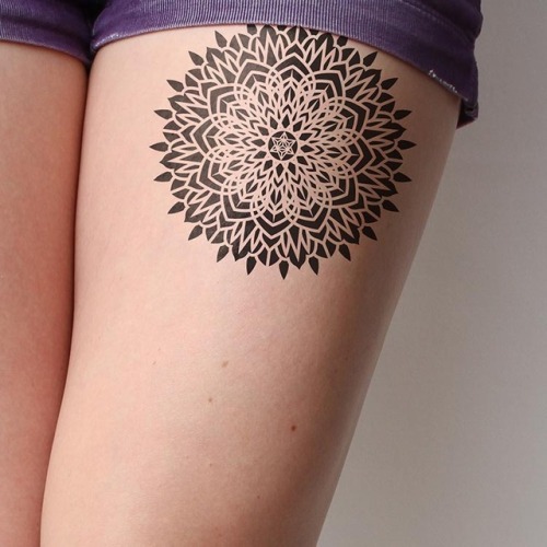 Sacred mandala temporary tattoo designed by Corey Divine, get it... ornamental;mandala;temporary;sacred geometry