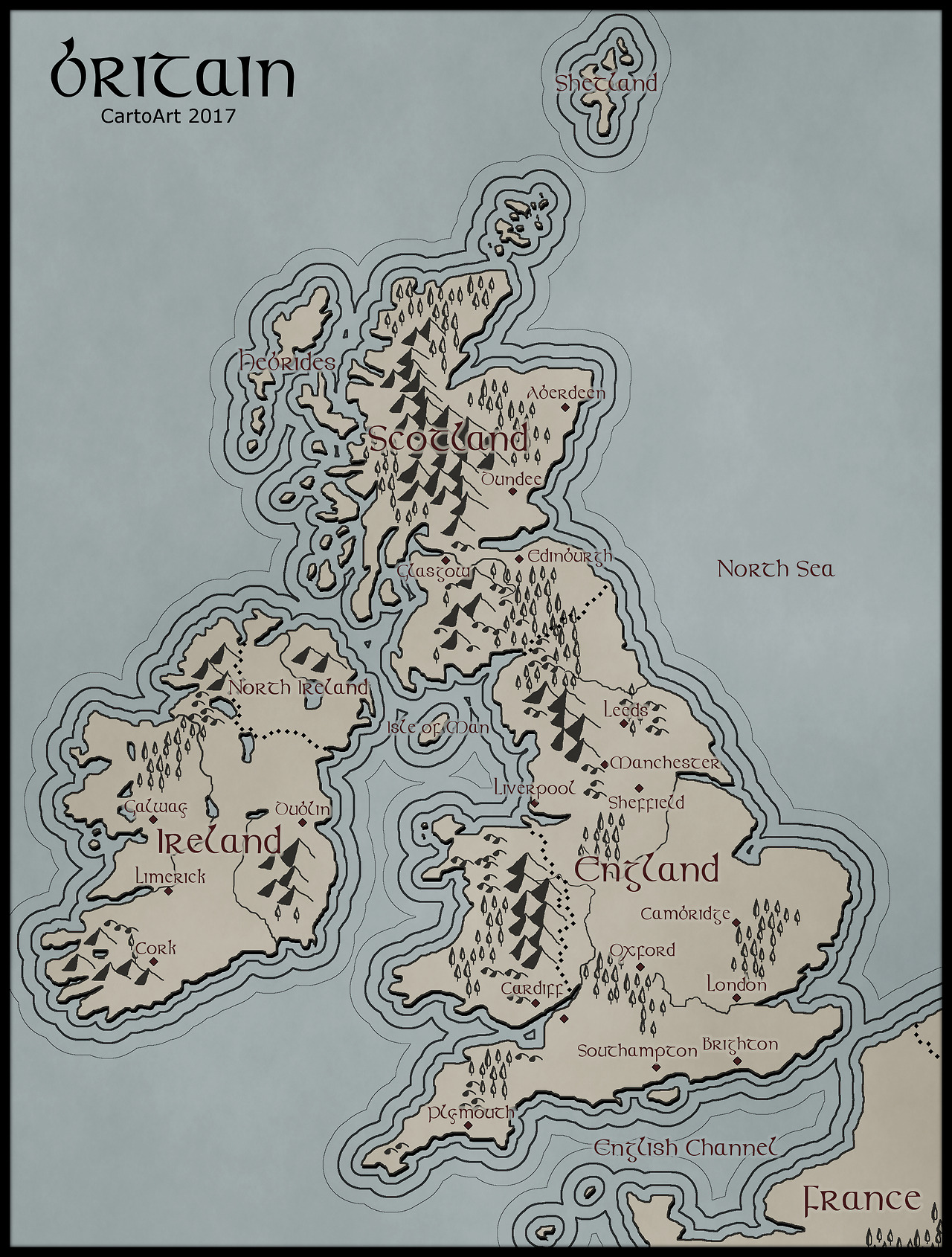 Fantasy Map of Britain. — Immediately post your art to a topic and get feedback. Join our new community, EatSleepDraw Studio, today!