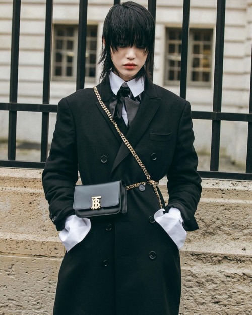 black-is-no-colour:Sora Choi during Paris Fashion Week Fall...