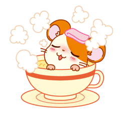 mafurachan:hamtaro line stickers!