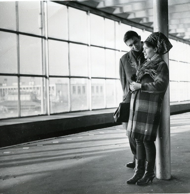 Leninskiye Gory (Lenin Hills) metro station in Moscow, 1969.