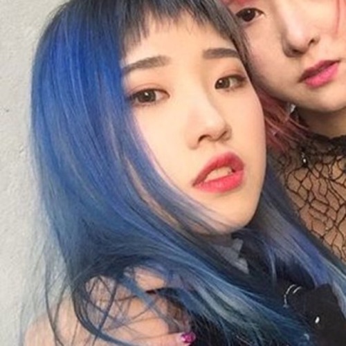  ulzzang blue hair  Tumblr