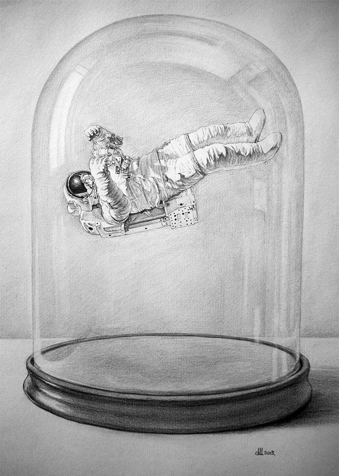 EatSleepDraw • ‘Gravity’ Pencil Drawing by dll.