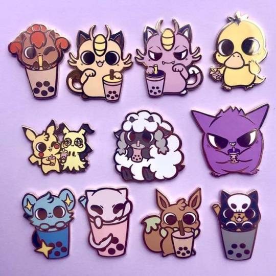 Pokemon Boba Pins made by Alice Wang