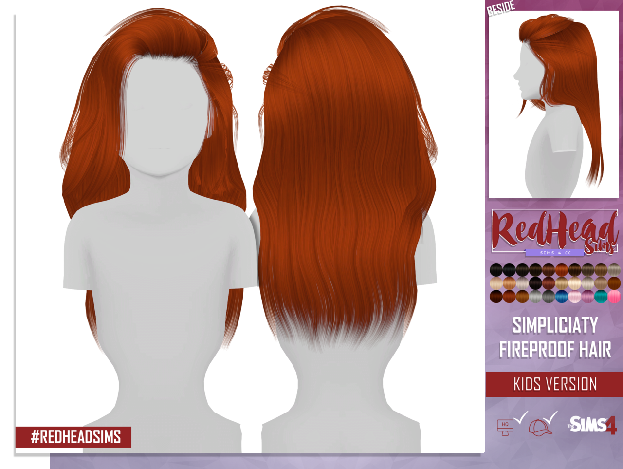 Redhead Sims Cc Redheadsims Cc Simpliciaty Fireproof Hair