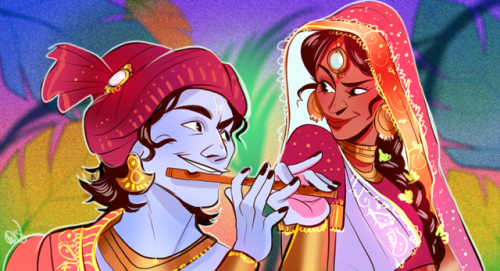 Krishna and Radha for class!!