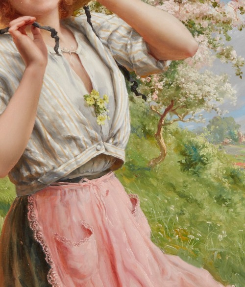 paintingsdaily:(Detail) Émile Vernon ‘Springtime’