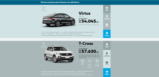 pagina da volkswagen para publico pcd com ofertas de virtus e t cross