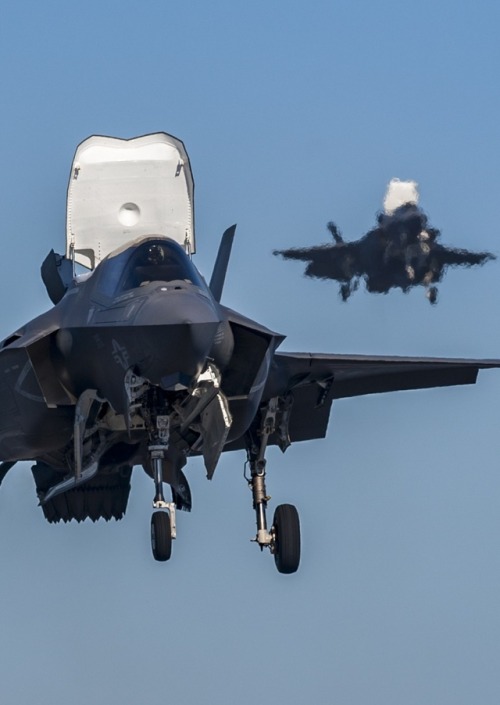 eyestothe-skies:F-35B On Board USS America