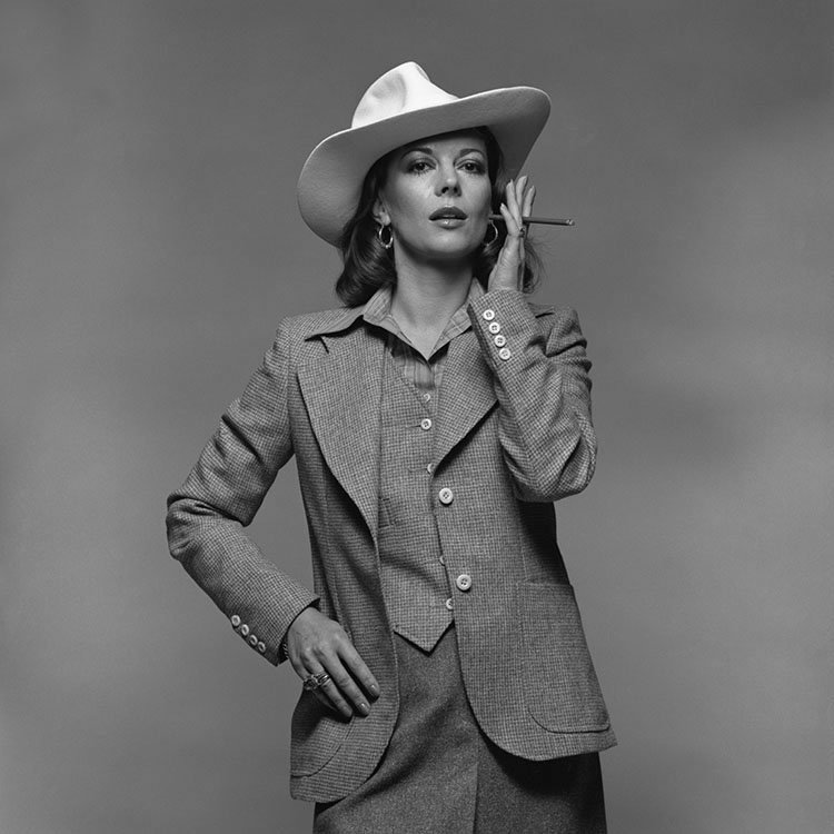 Natalie Wood with a cowboy hat smoking a slim... - Natalie Wood