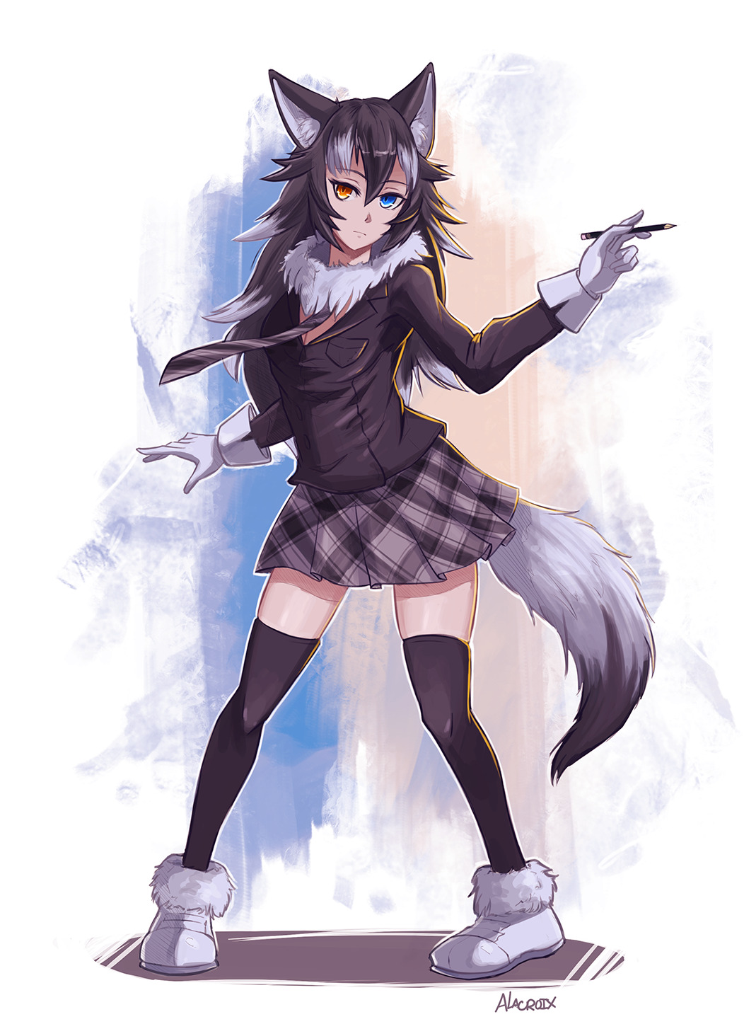 Another commission that I did recently! Grey Wolf... - Alacroix's Art Blog